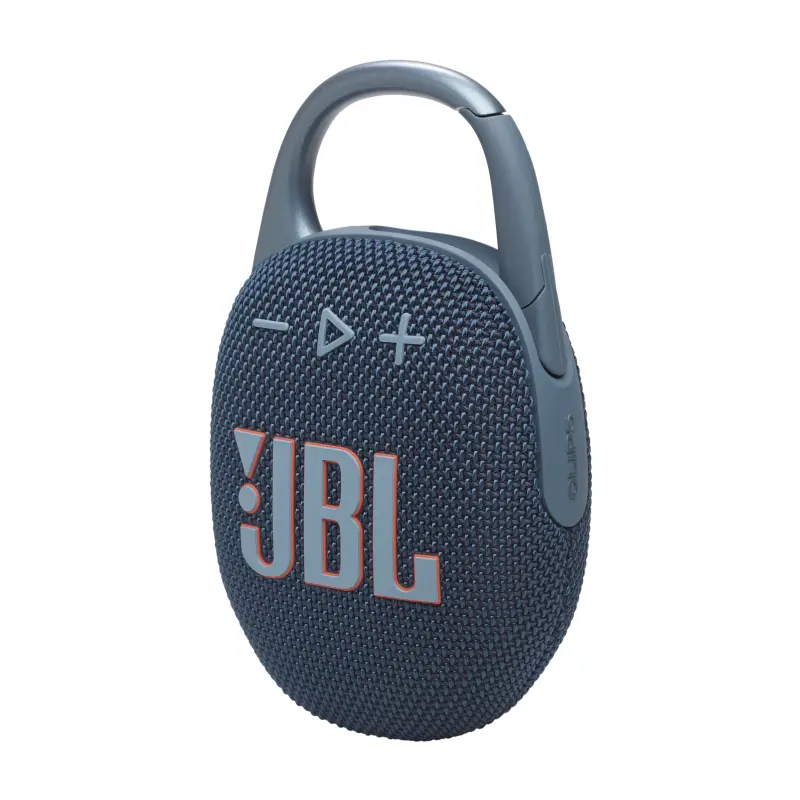 BOCINA PORTÁTIL JBL CLIP5 BLUETOOTH COLOR AZUL RESISTENTE AL AGUA Y POLVO